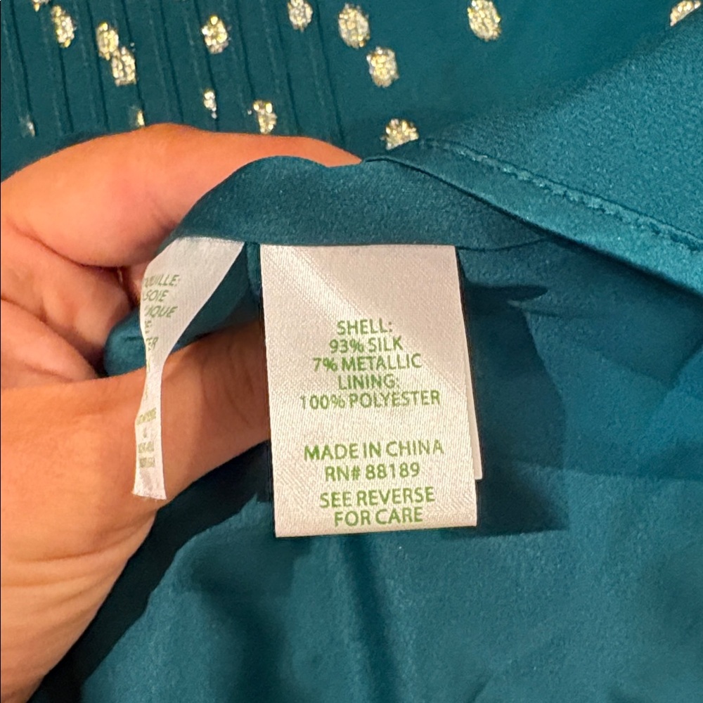 Lilly Pulitzer Teal Dress with Gold Accents - Picture 2 of 2